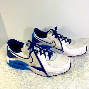 Nike Air Max Excee Shoes White and Royal Blue Dz796-100 Men’s SZ 10.5 NWT NWB